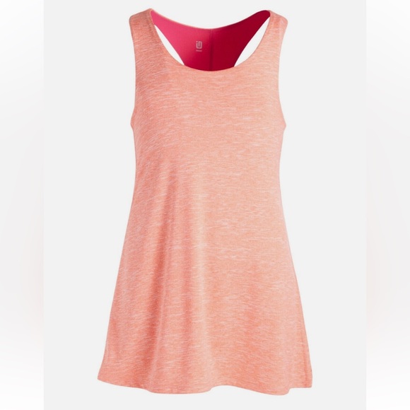 Ideology Other - Macy’s IDEOLOGY NWT Sleeveless Workout Dress Coral w/ built in shorts Girls M